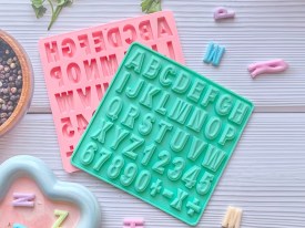 Molde silicona letras y signos